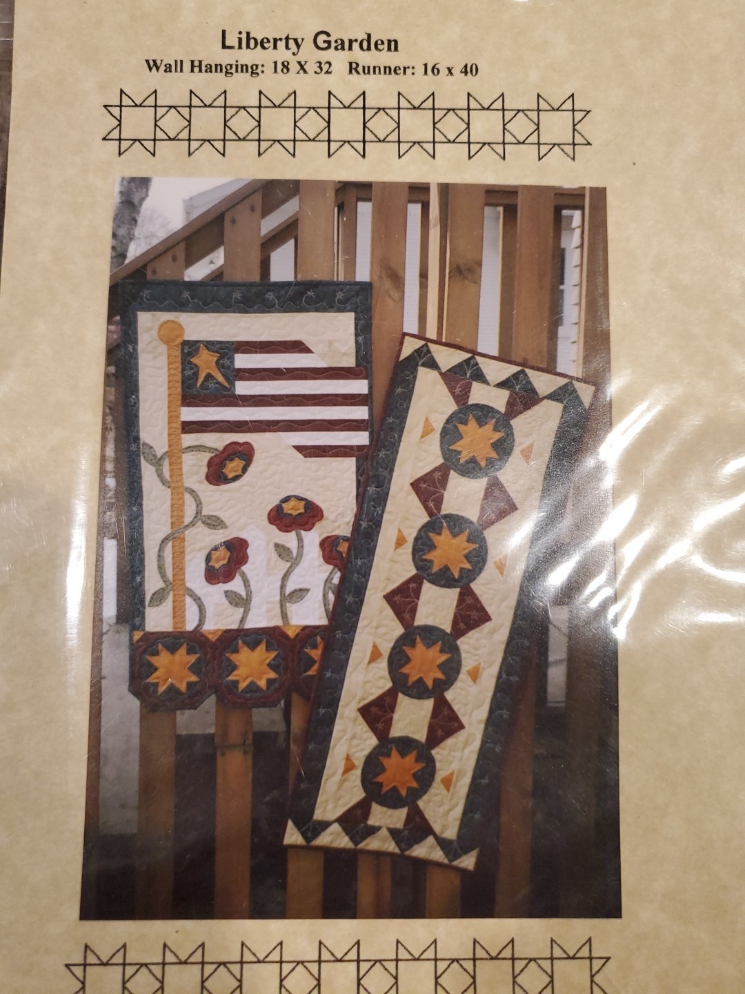 Snuggles Quilts By Deanne Eisenman Pattern "Liberty Garden" Wall Hanging Runner