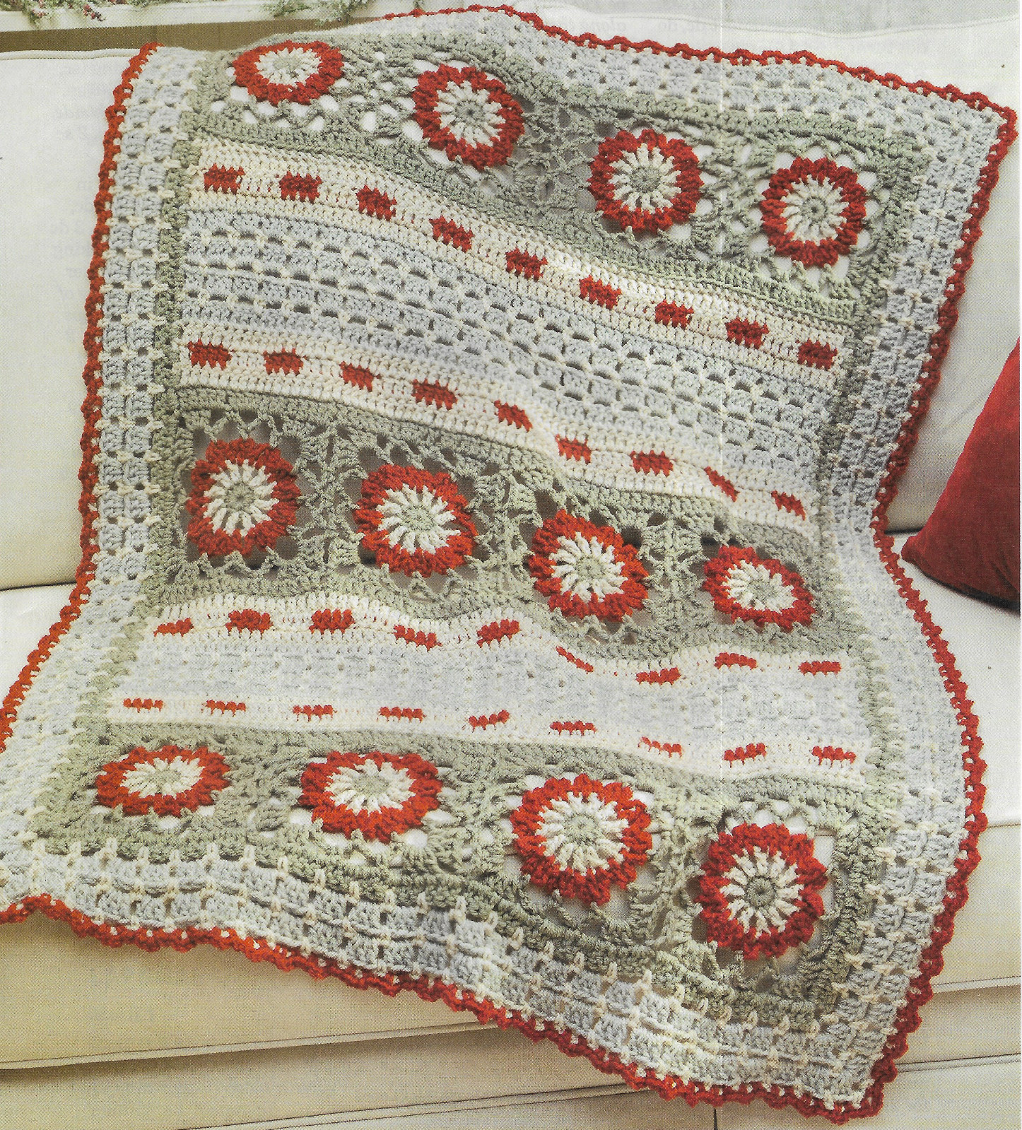 Holiday Delight Lap Afghan crochet pattern instructions