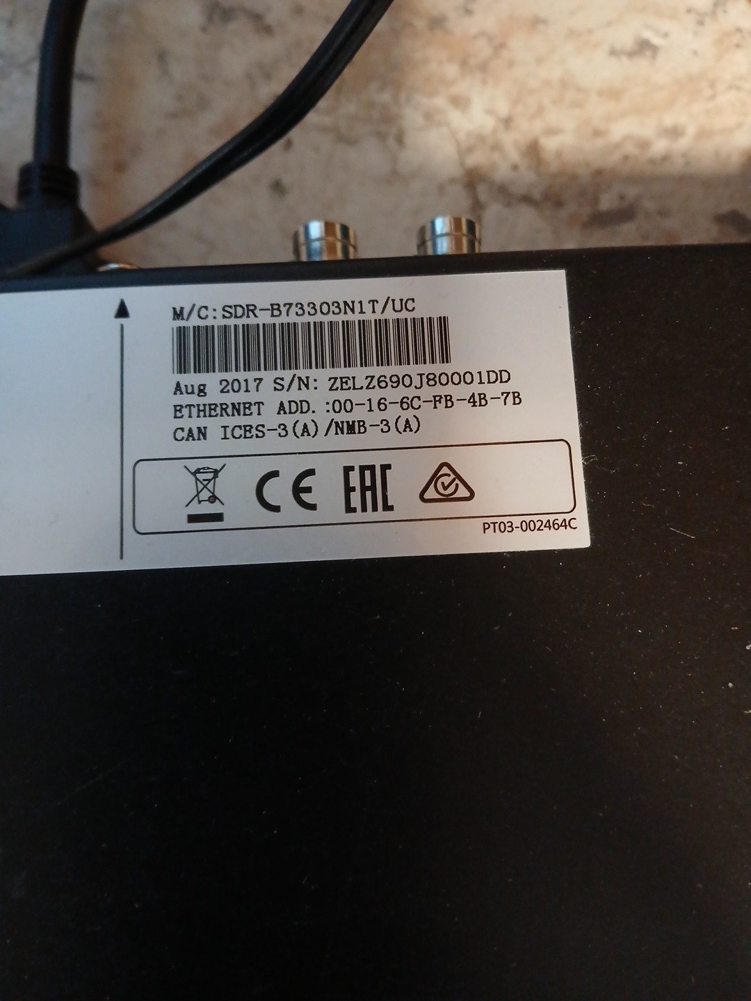 Samsung Video Recorder SDR-B73303N No Remote