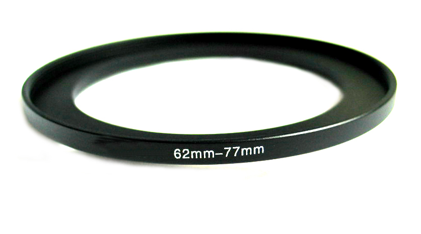 Step-up adapter ring 62-77 62mm-77mm Anodized Black NEW for Camera New US Seller