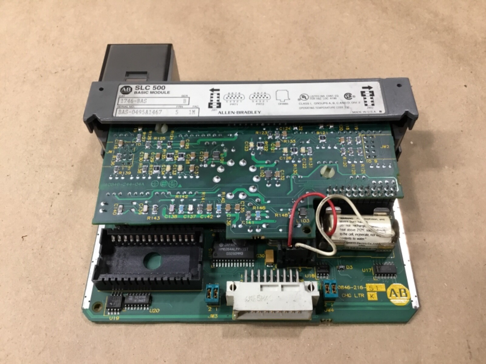 Allen-Bradley 1746-BAS Ser B Basic Module SLC 500 #30Z58