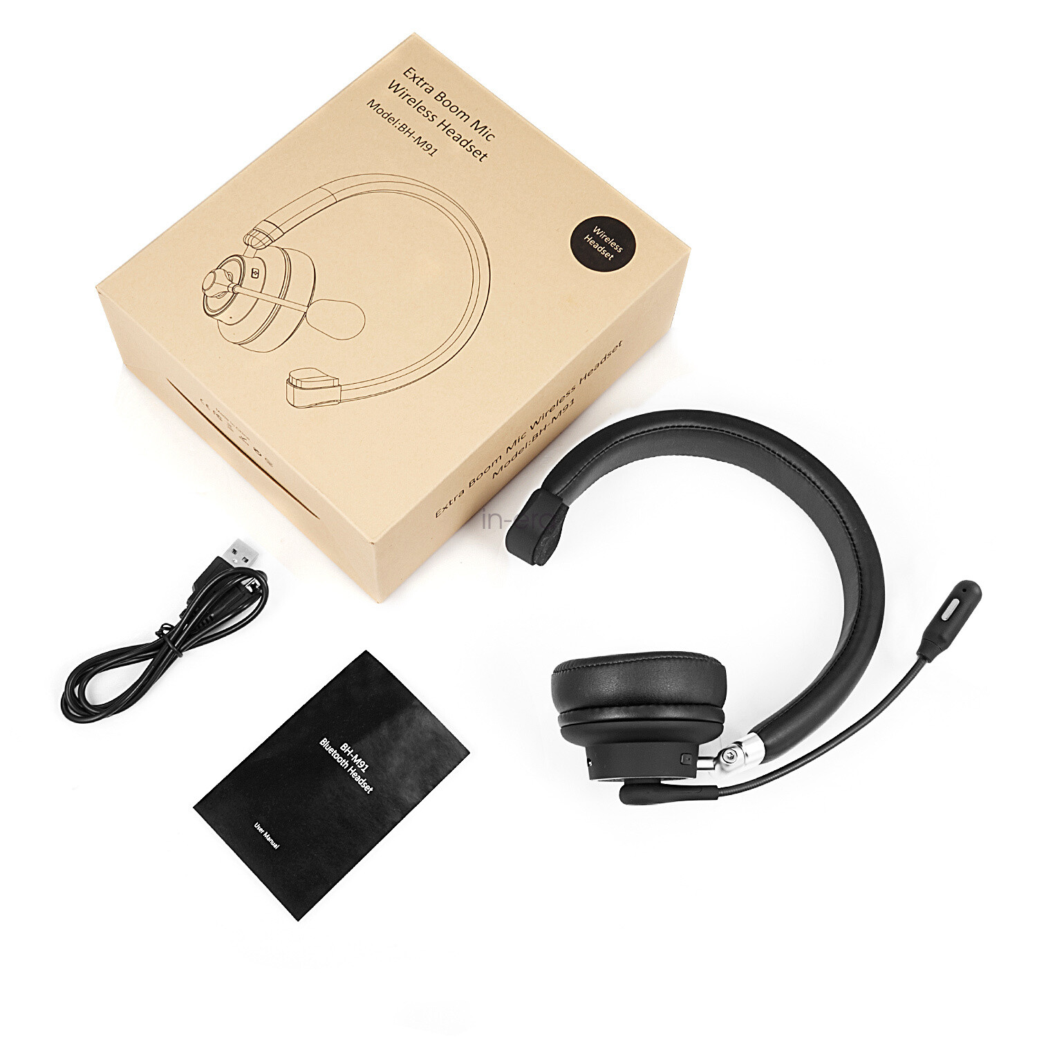 Truker Bluetooth Headset with Microphone Mute Button for Office Home Business