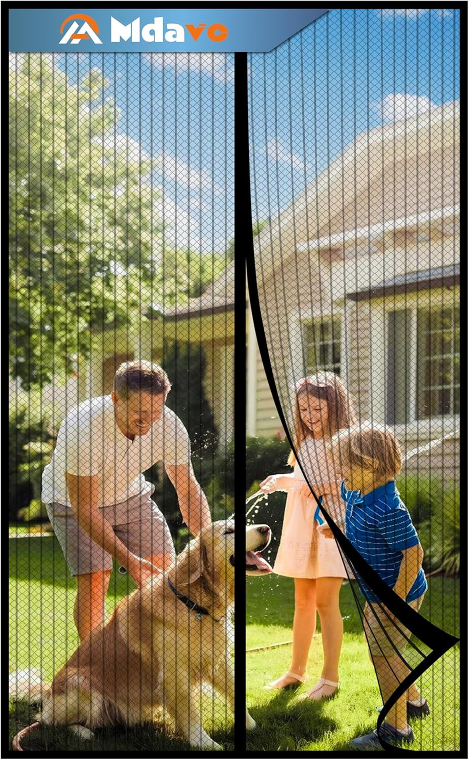 Mesh Screen with Magnetic Closure-Keeps Bugs Out Let Breeze In, Heavy Duty - Pet