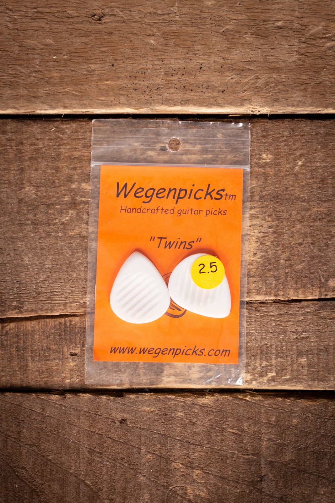 Wegen TW250 2.50mm Twins Picks, 2pk White