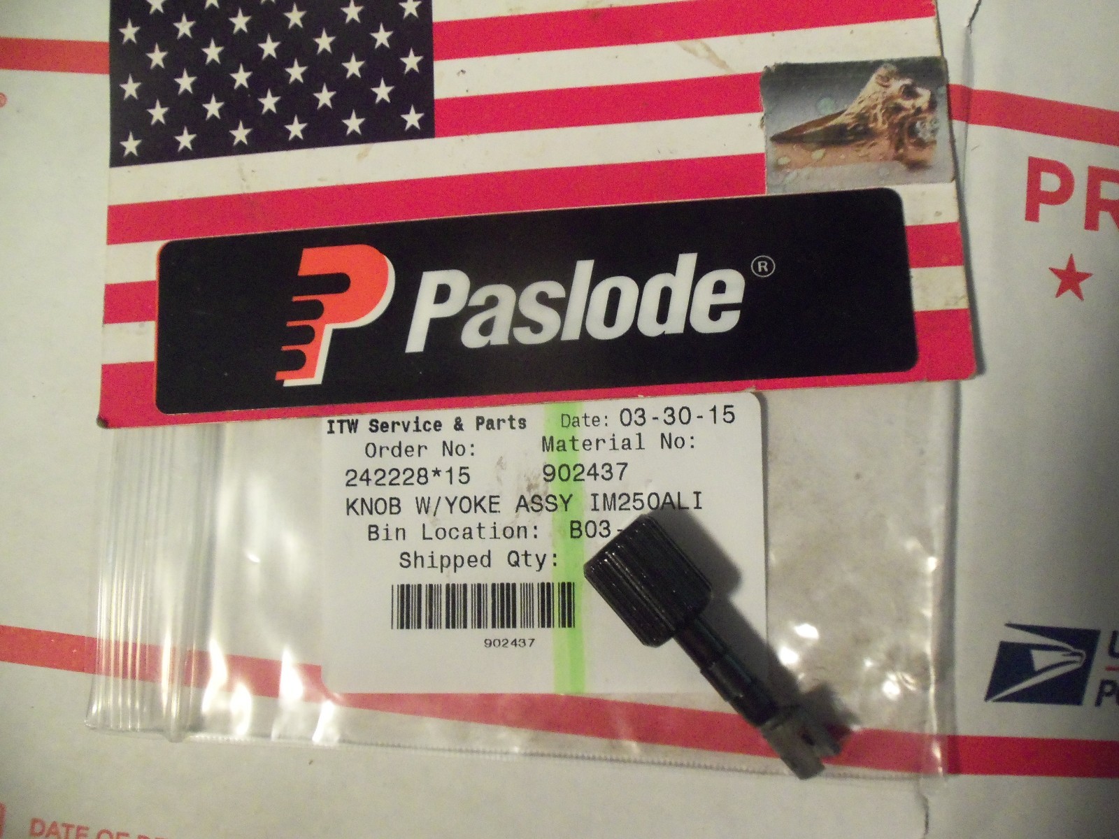 Paslode Part # 902437  KNOB W/YOKE GUIDE ASSEMBLY IM250ALI