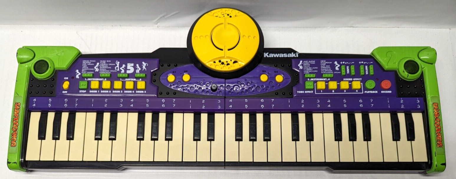 Vintage Kawasaki Dual-Cool-Keys Folding Keyboard Electronic Piano Works