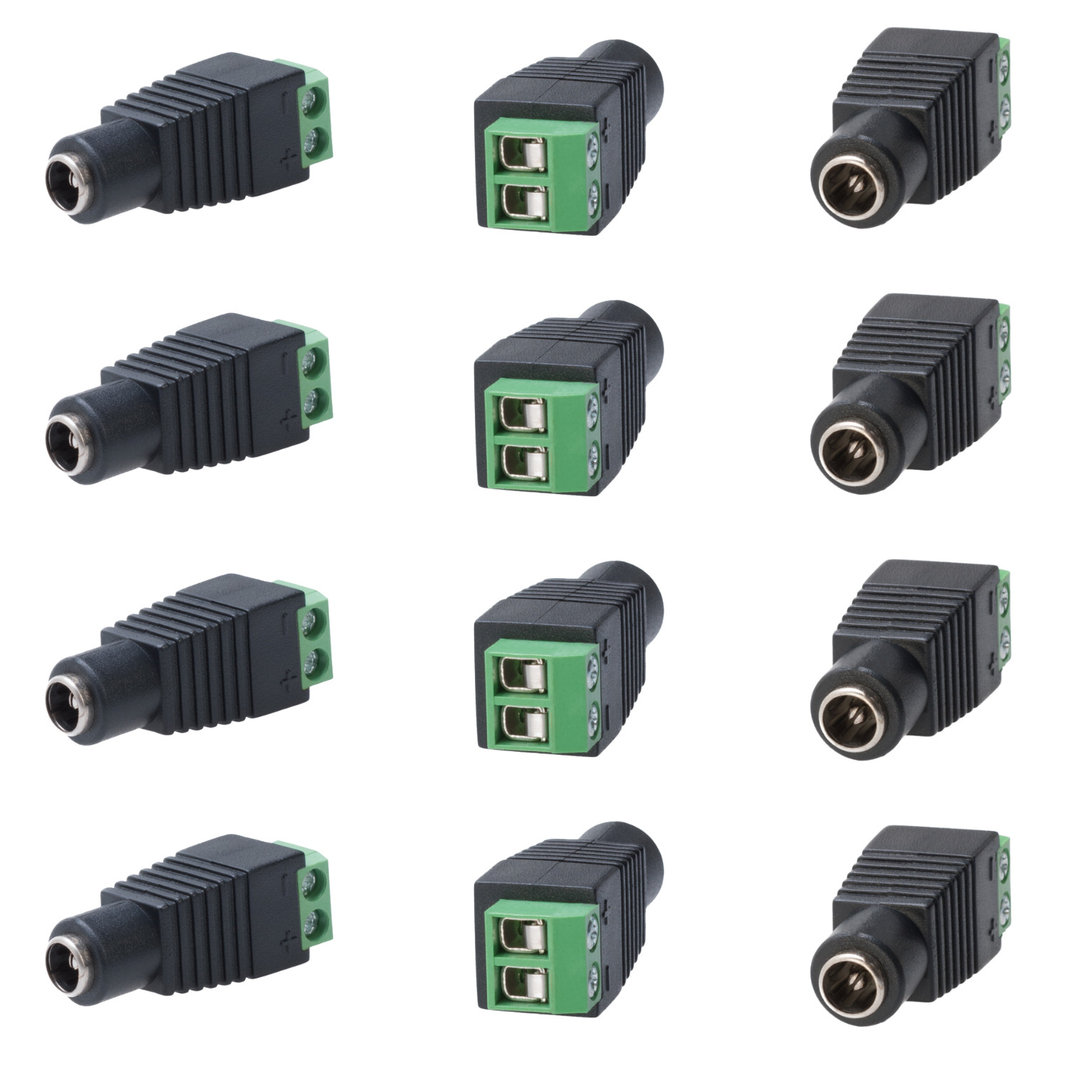 Female DC Power Adapter 5.5mm x 2.1mm Video Balun Connector for CCTV Camera LOT