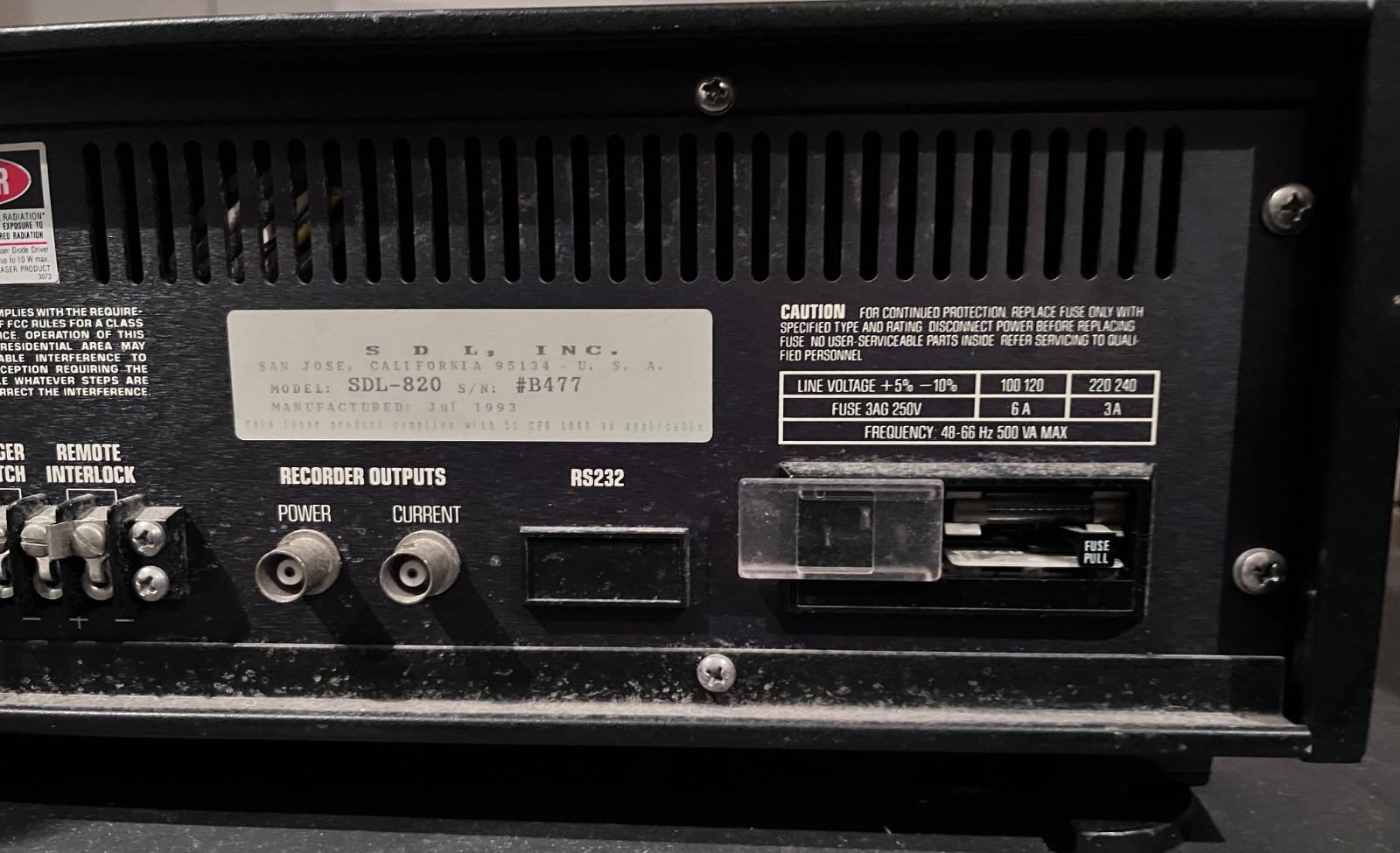 Pre-Owned Spectra Diode Labs SDL 820 Laser Diode Driver SDL820