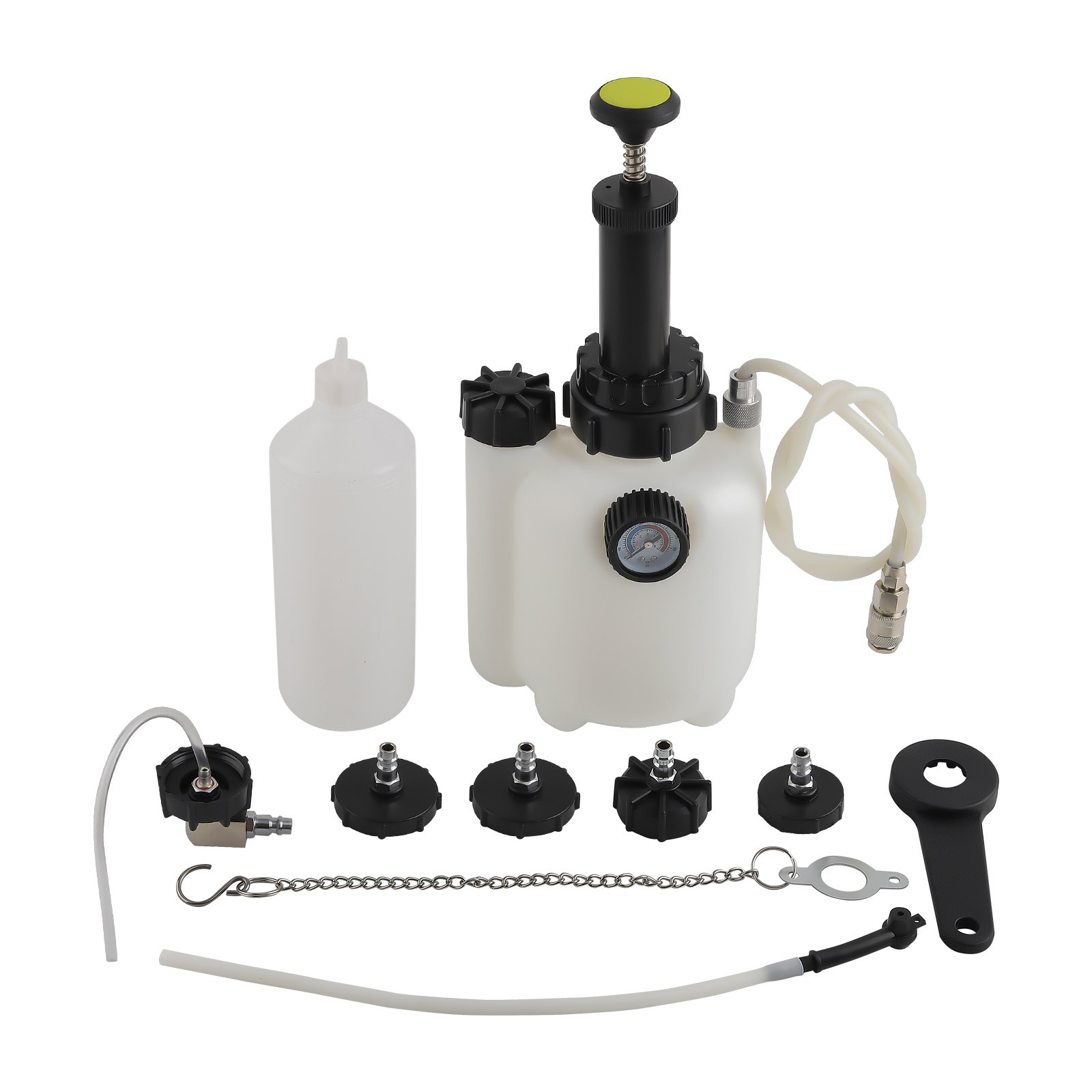 3L+1L Manual Brake Clutch Bleeder Fluid Tool Power Bleeding Kit 4* Adapters