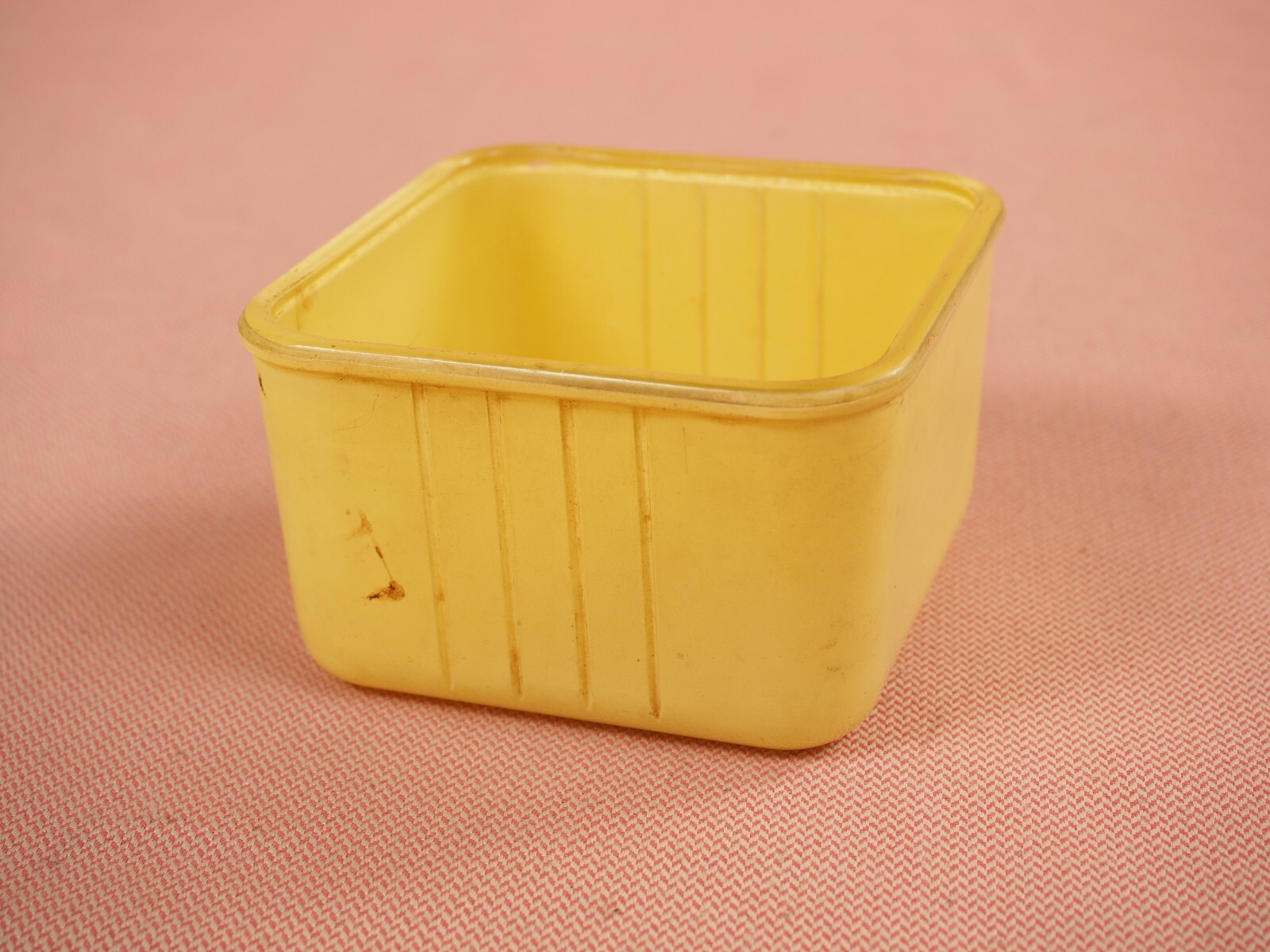 Vintage Norbake Yellow Coated Glass Square Dish