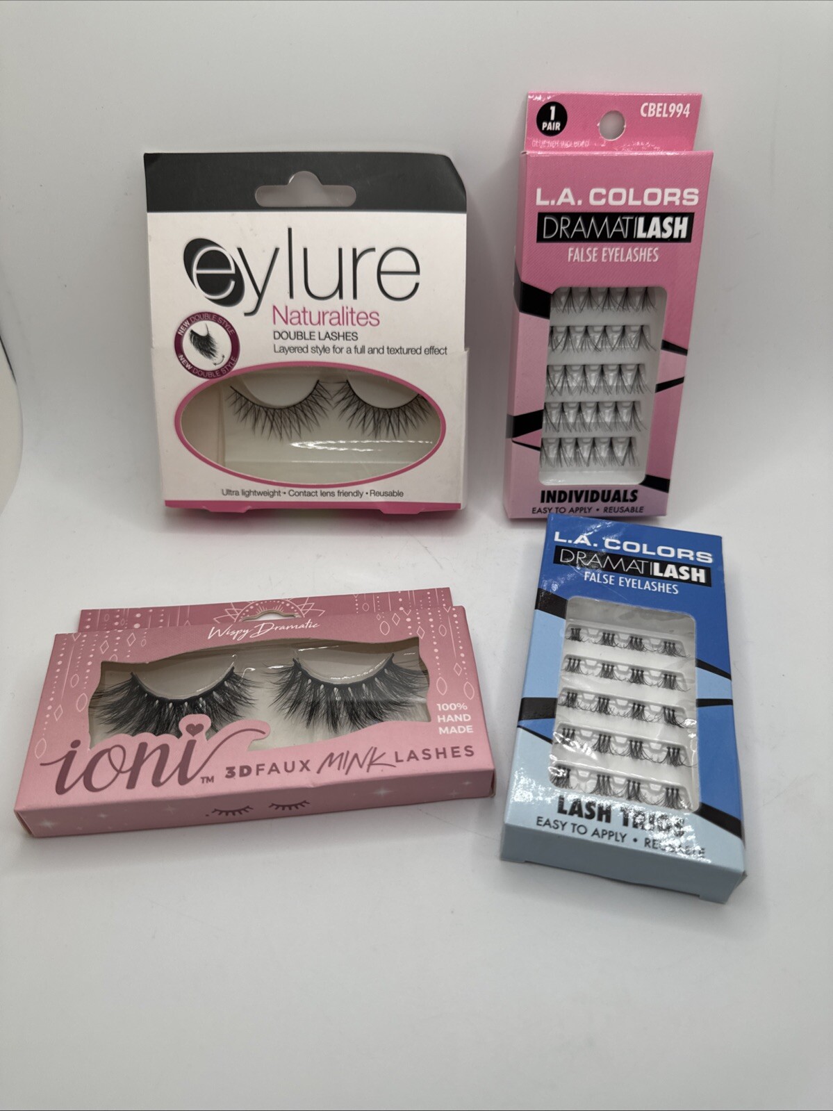 Lot of False Eyelashes LA Colors Ioni Eylure CBEL994 CBEL993 Individuals Trios