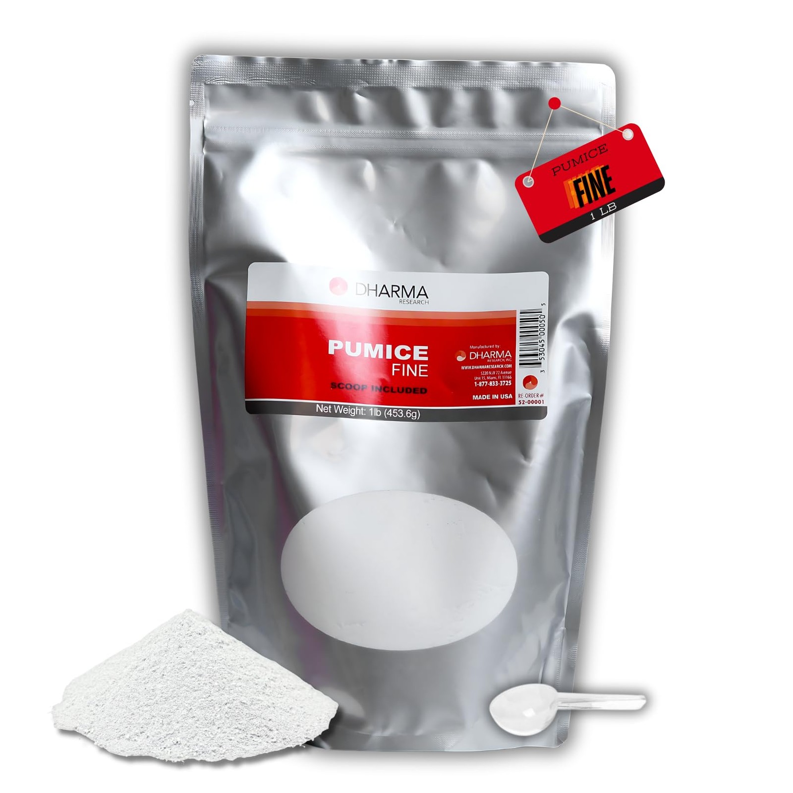 DHARMA RESEARCH Dental Pumice Powder, 1 lb Bag - 1 Pound (Pack of 1)
