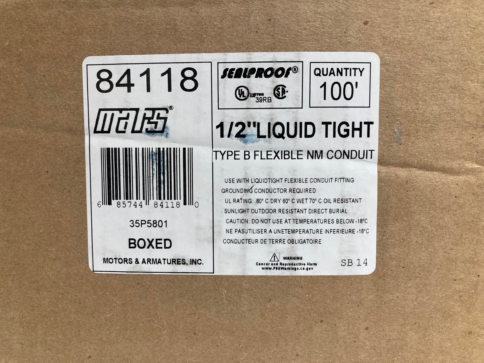 Mars Flexible Conduit Part No. 84118