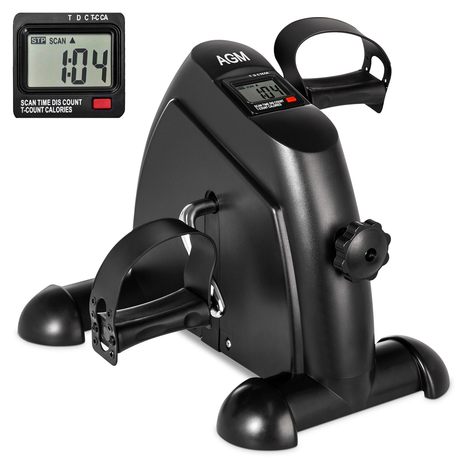 Mini Exercise Bike Under Desk Pedal Exerciser Cycle Arm Leg Peddler LCD Gift