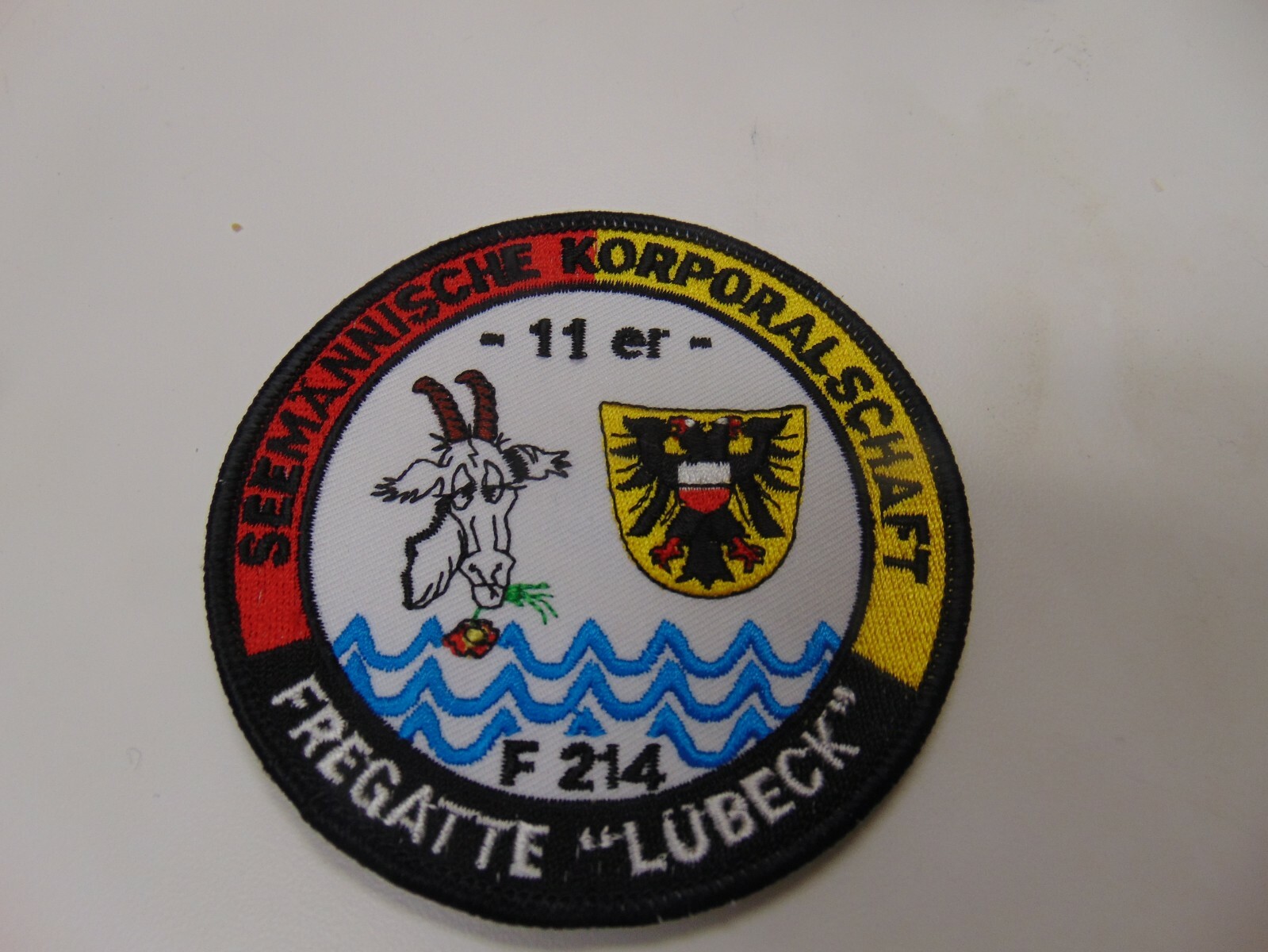 MILITARY PATCH SEW ON FOREIGN SEEMÄNNISCHE KORPORALSCHAFT FREGATTE "LUBECK"