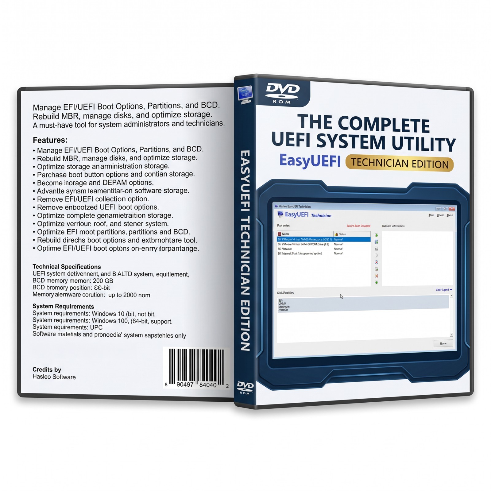 EasyUEFI Technician Edition Bootable DVD/USB