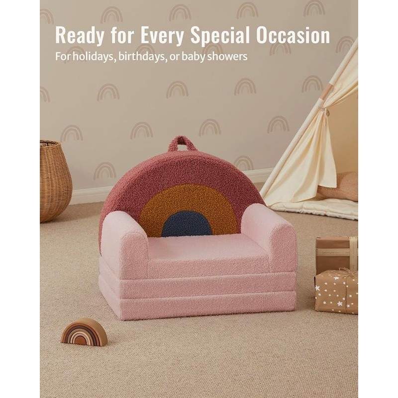Toddler Sofa Chair Convertible Lounger Kids 1.5-4 Years Lightweight Portable New