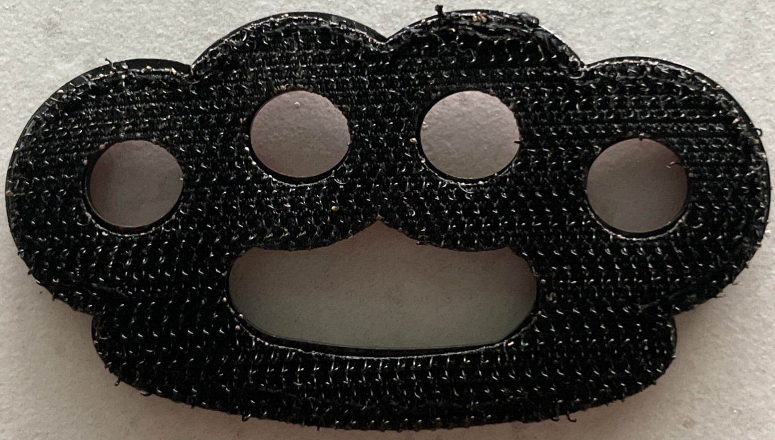 *NEW* BRASS KNUCKLES PATCH PVC RUBBER HOOK BACKING