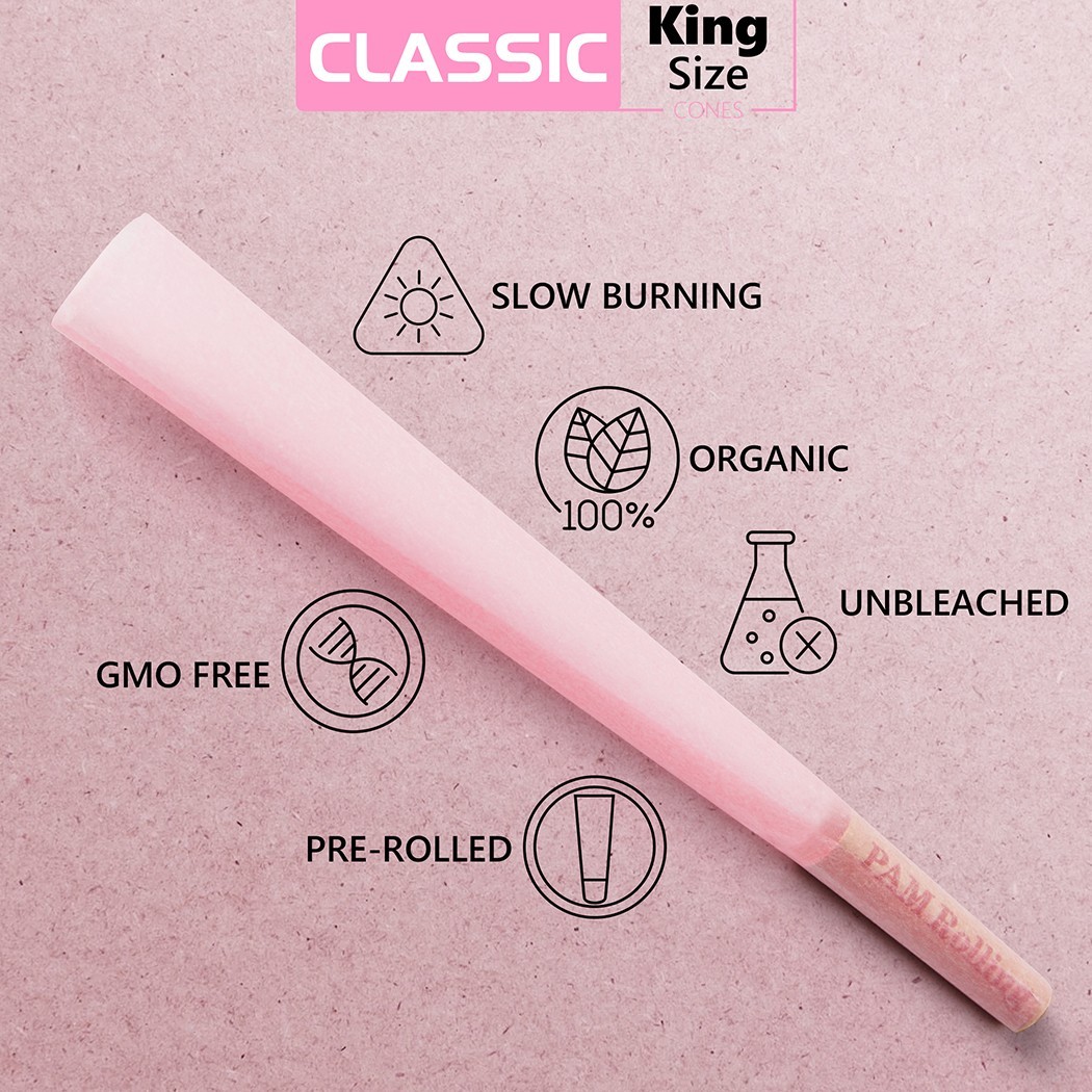 100Pack King Size W/Filter Tip Pre Rolled Cones with Cone Loader Stick and Tubes