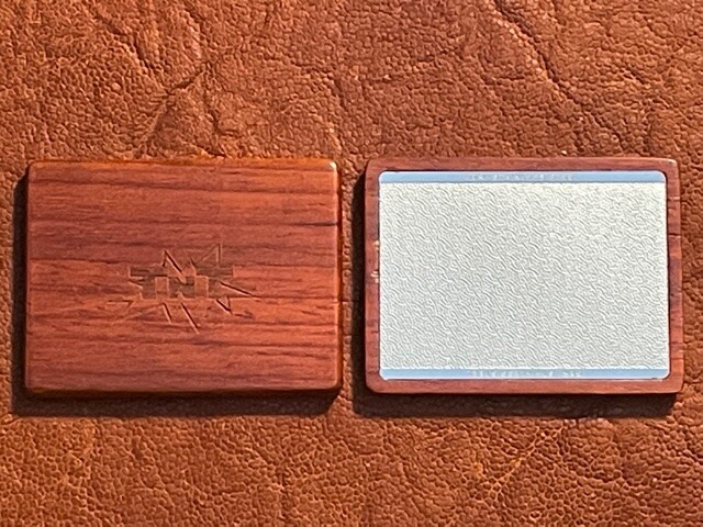 TNT Crocodile File pool cue tip tool. Padauk Wood