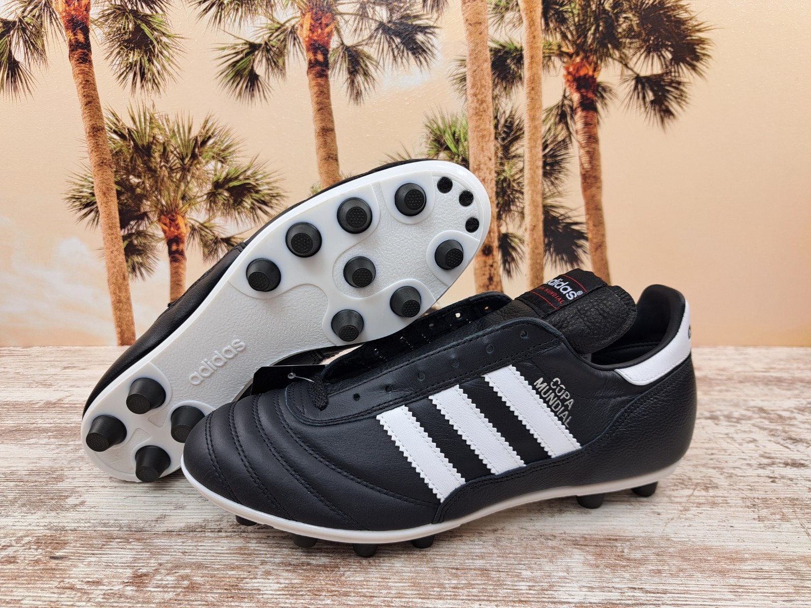 Adidas Copa Mundial Leather Soccer Cleats Black White Men's Size 5.5 NEW
