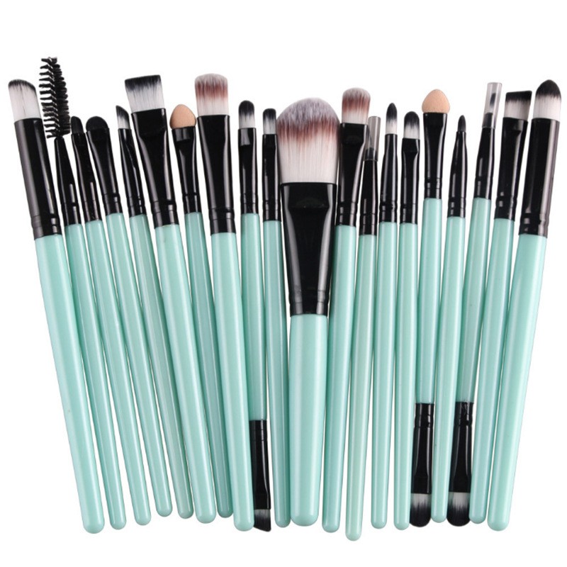 20 Pcs Makeup Set Powder Foundation Lip Eye-shadow Eyeliner Cosmetic Brushes