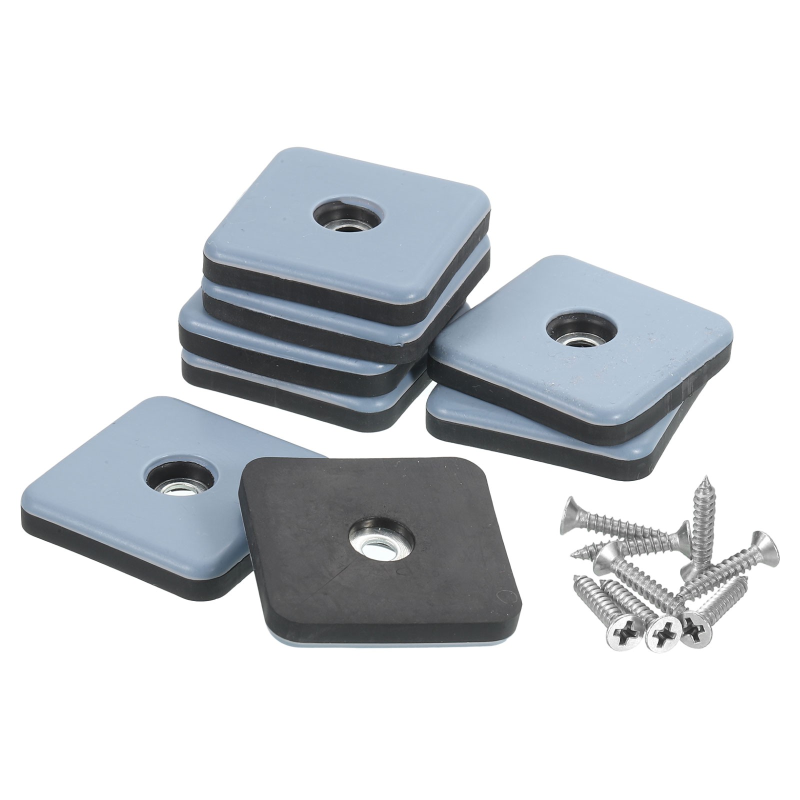 8Pcs Screw on Furniture Sliders, 1.57"(40mm) Square Furniture Glides Sliders