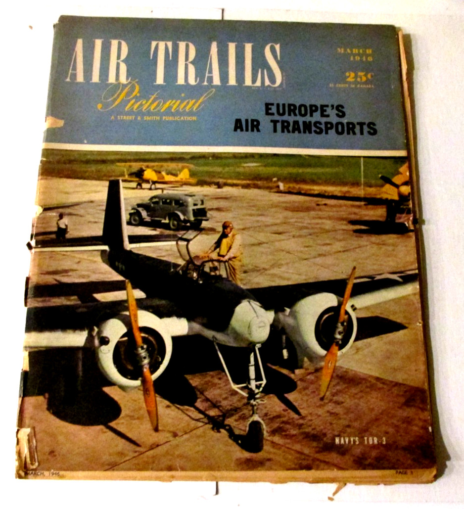 VTG 1946 Air Trails Pictorial Magazine Navy's TDR-3 10"x13" 118p Print Ads
