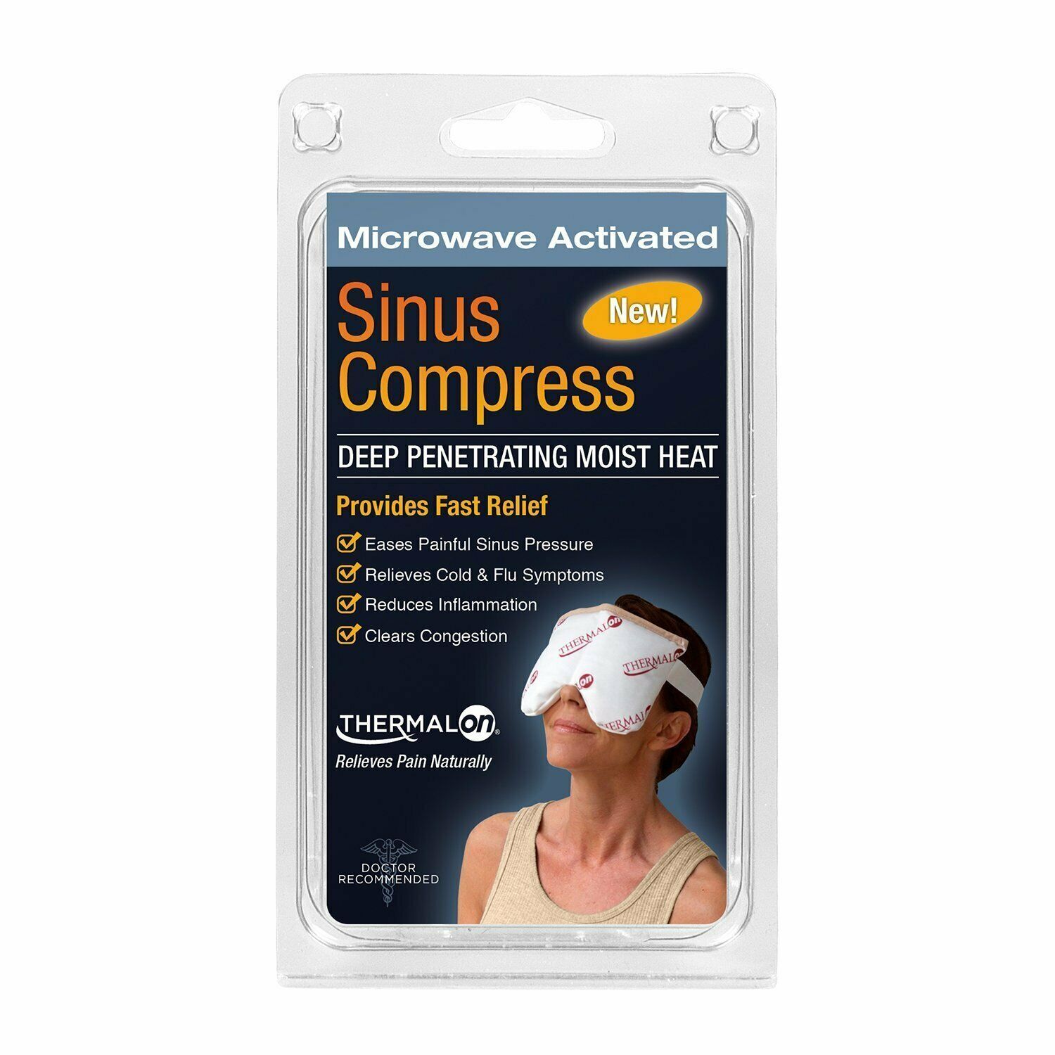 Thermal On Sinus Compress Patch Deep Penetrating Moist Heat Microwave Activated