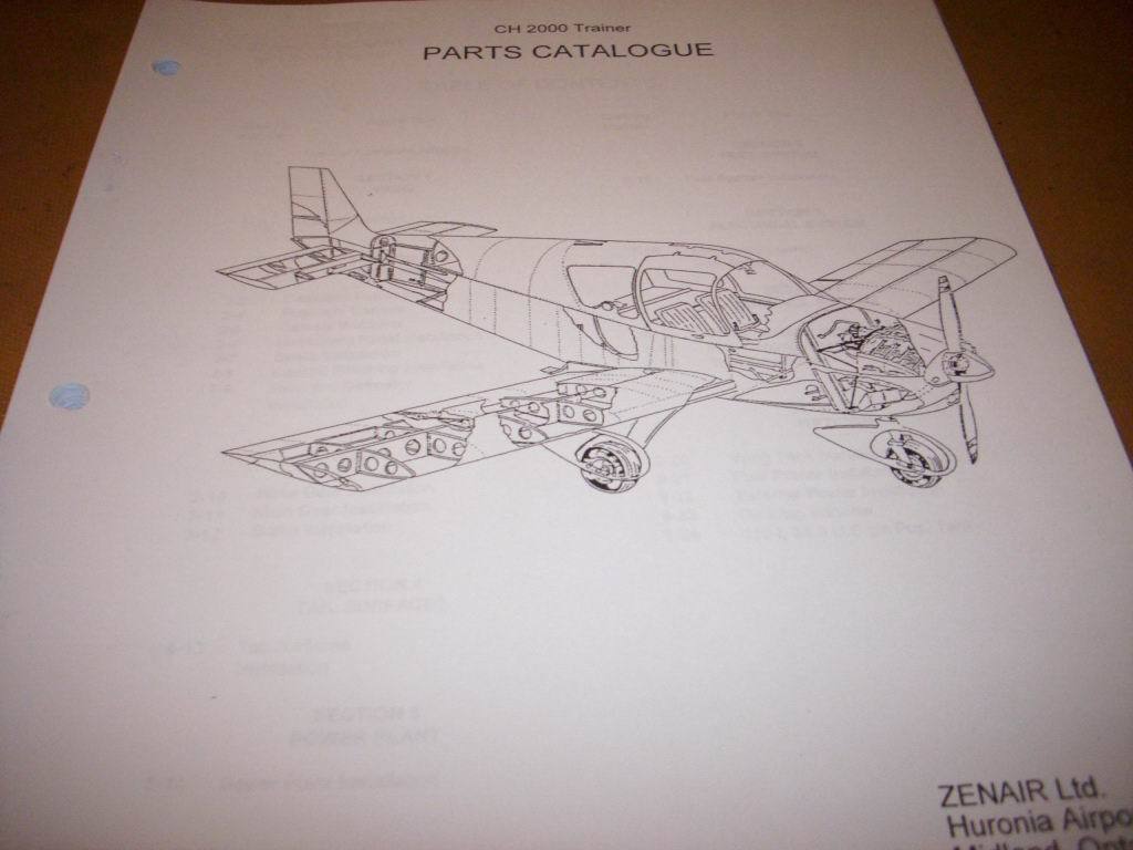 Zenair CH 2000 Trainer Parts Manual