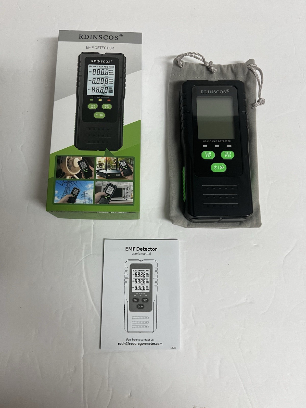 RDINSCOS EMF Detector Detect Types of Electromagnetic Radiation Field in 1 Meter
