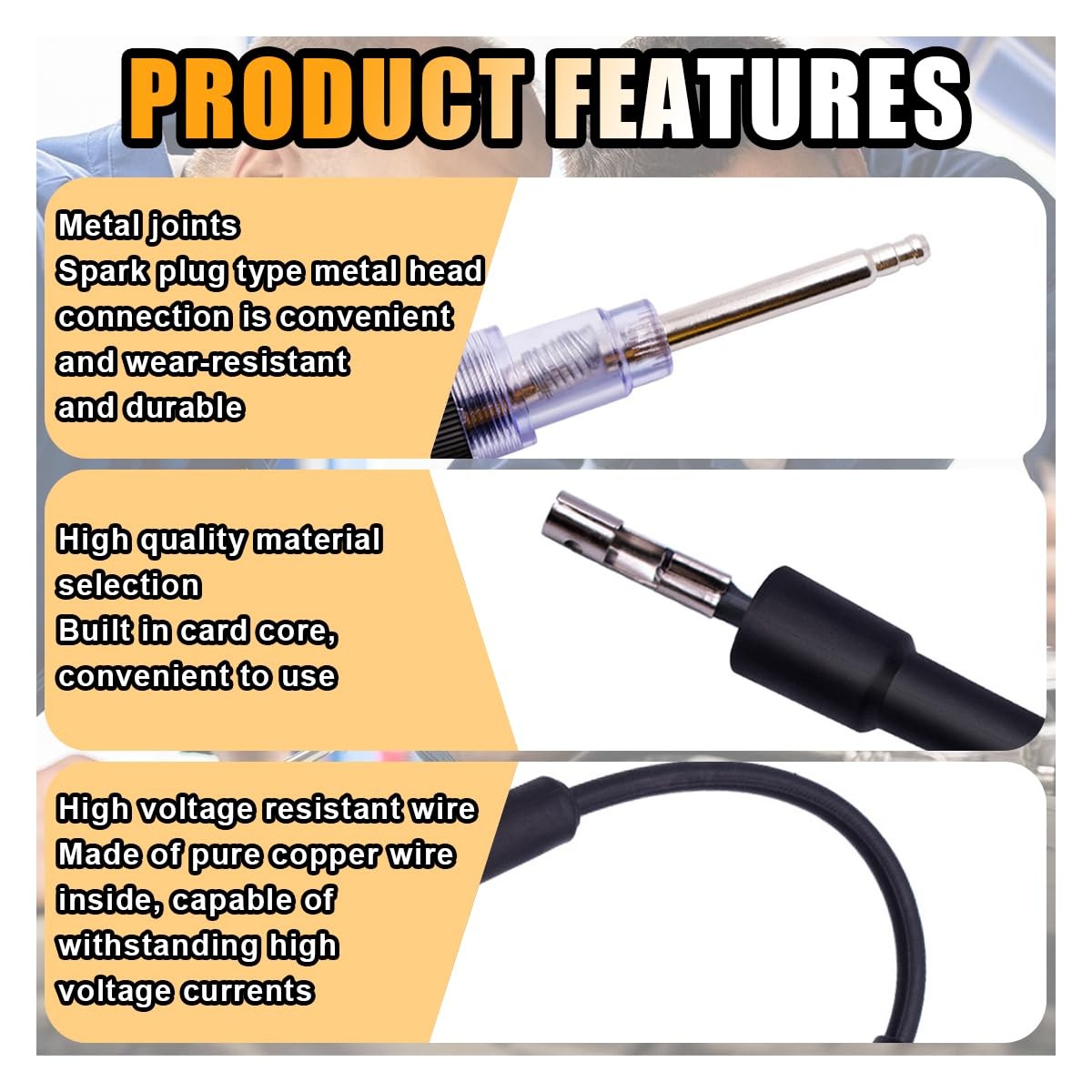 Inline Spark Plug Tester, Straight Boot Ignition Coil Tester 2 PCS, Brown