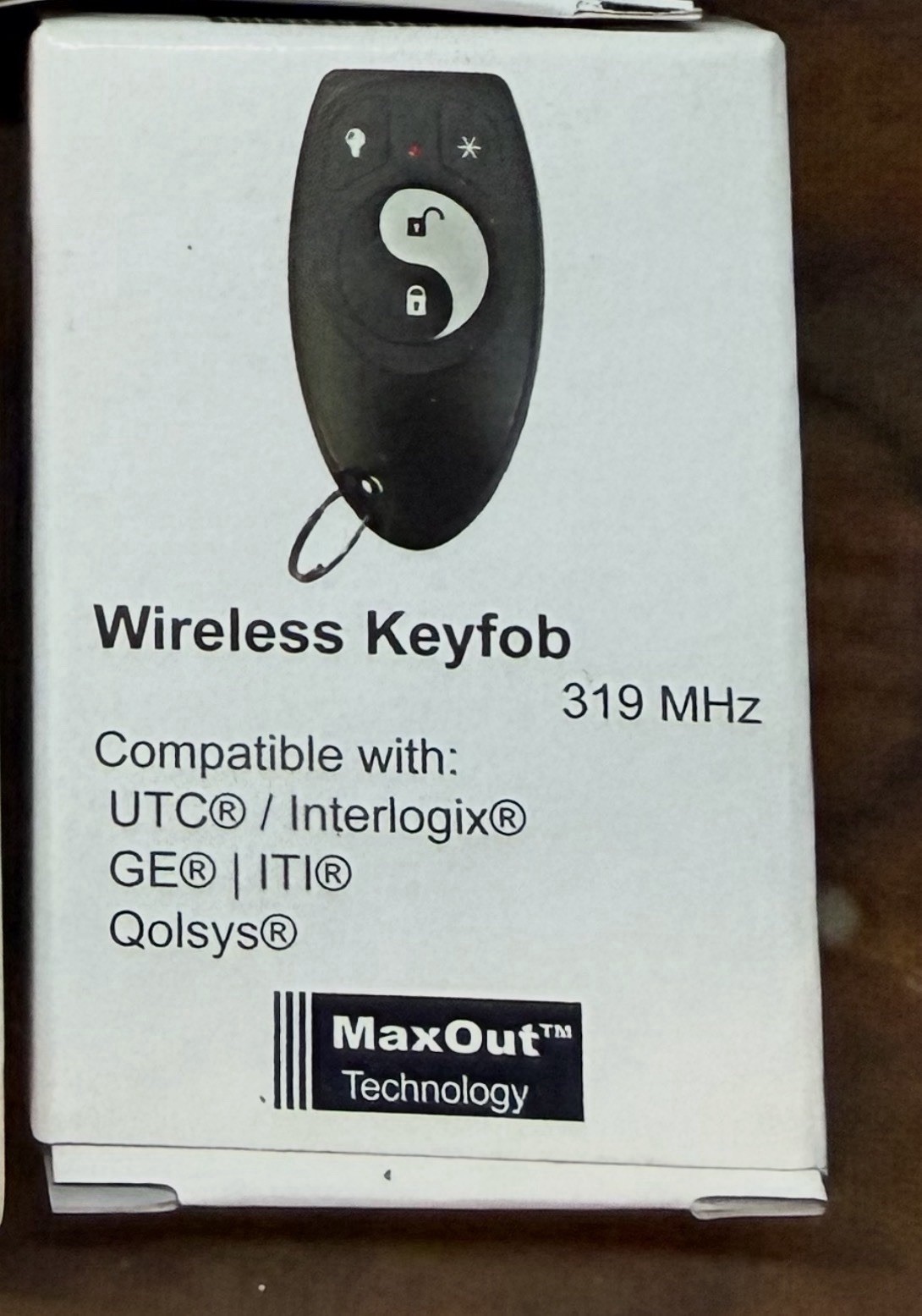 MaxOut RF-FOB-PANIC-319-NN Wireless Keyfob Panic 319MHz 4 Buttons