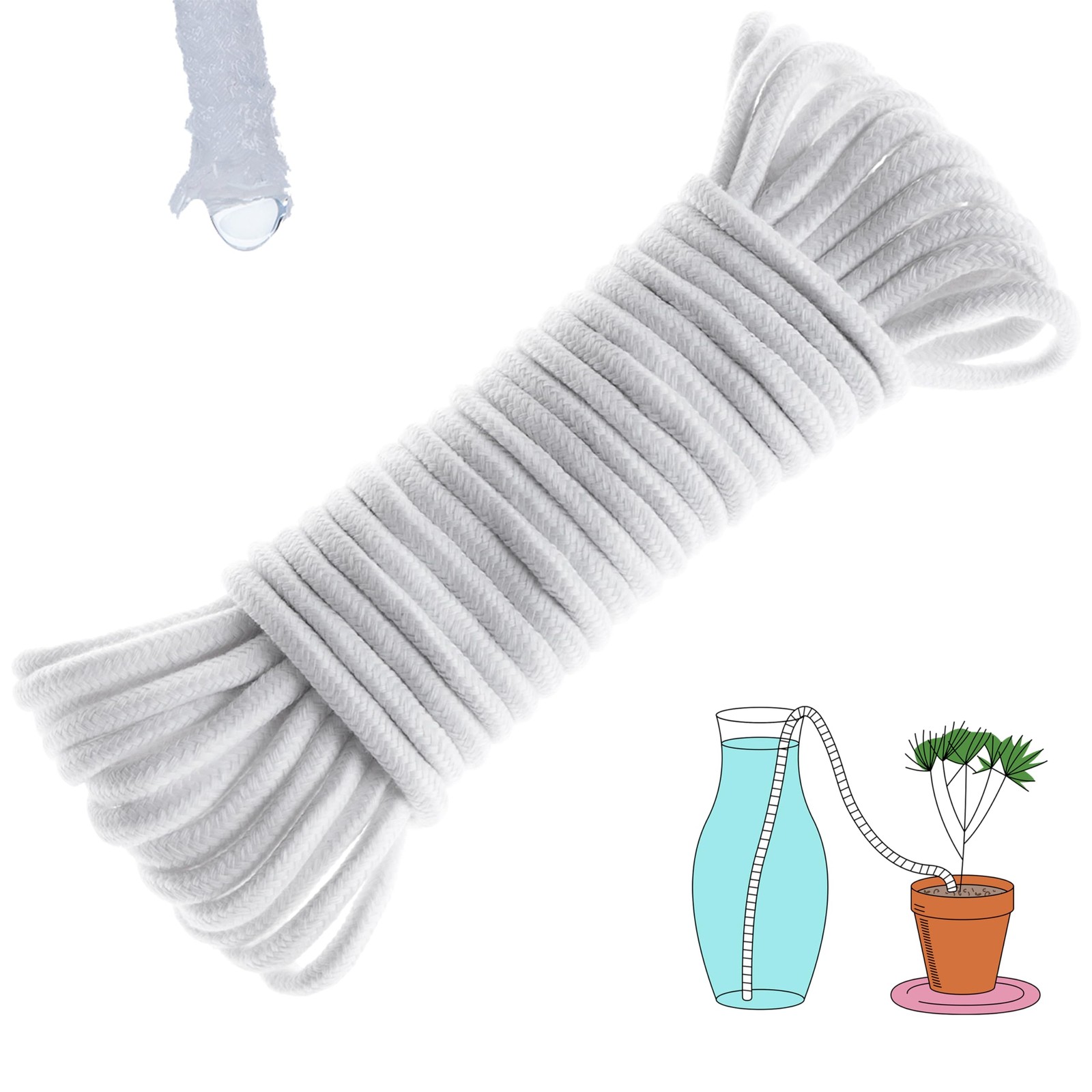 ORIMERC 50ft 1/4 inch Plants Self Watering 50 feet (1/4 inch), 50
