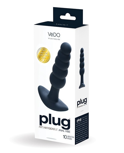 Vedo Ultimately Pleasurable & Rechargeable Powerful Anal Plug Black Pearl, New