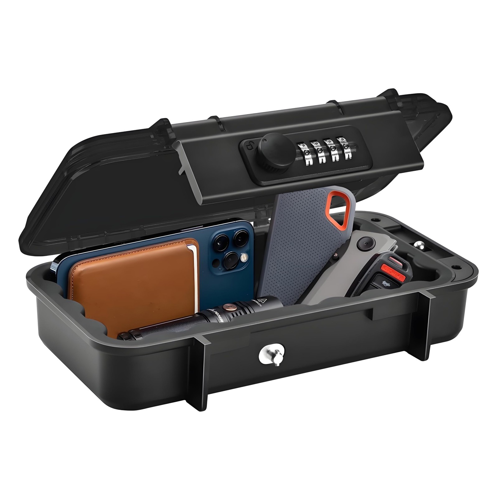 XXL Large Security Lock Box,Outdoor Waterproof Travel 4-Digit Combination Saf...