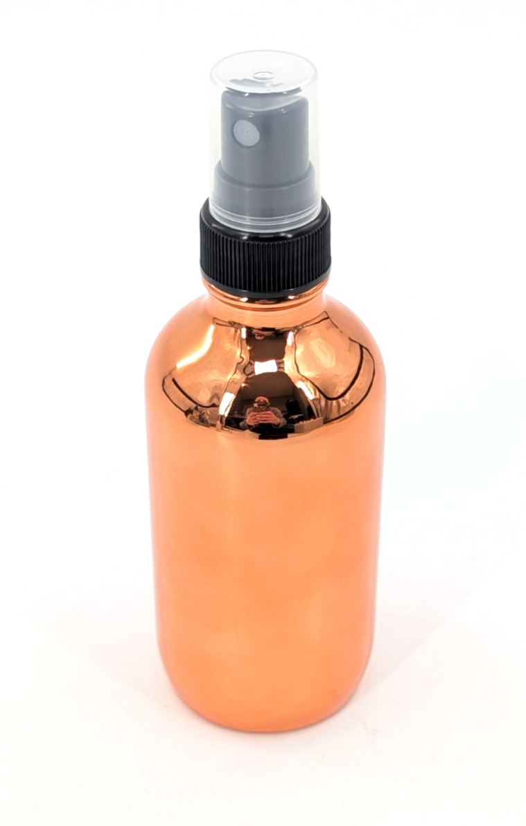 Rose Gold Spray Mist Bottles Set of 10 4 Oz each Black Tops Craft Potions Glass