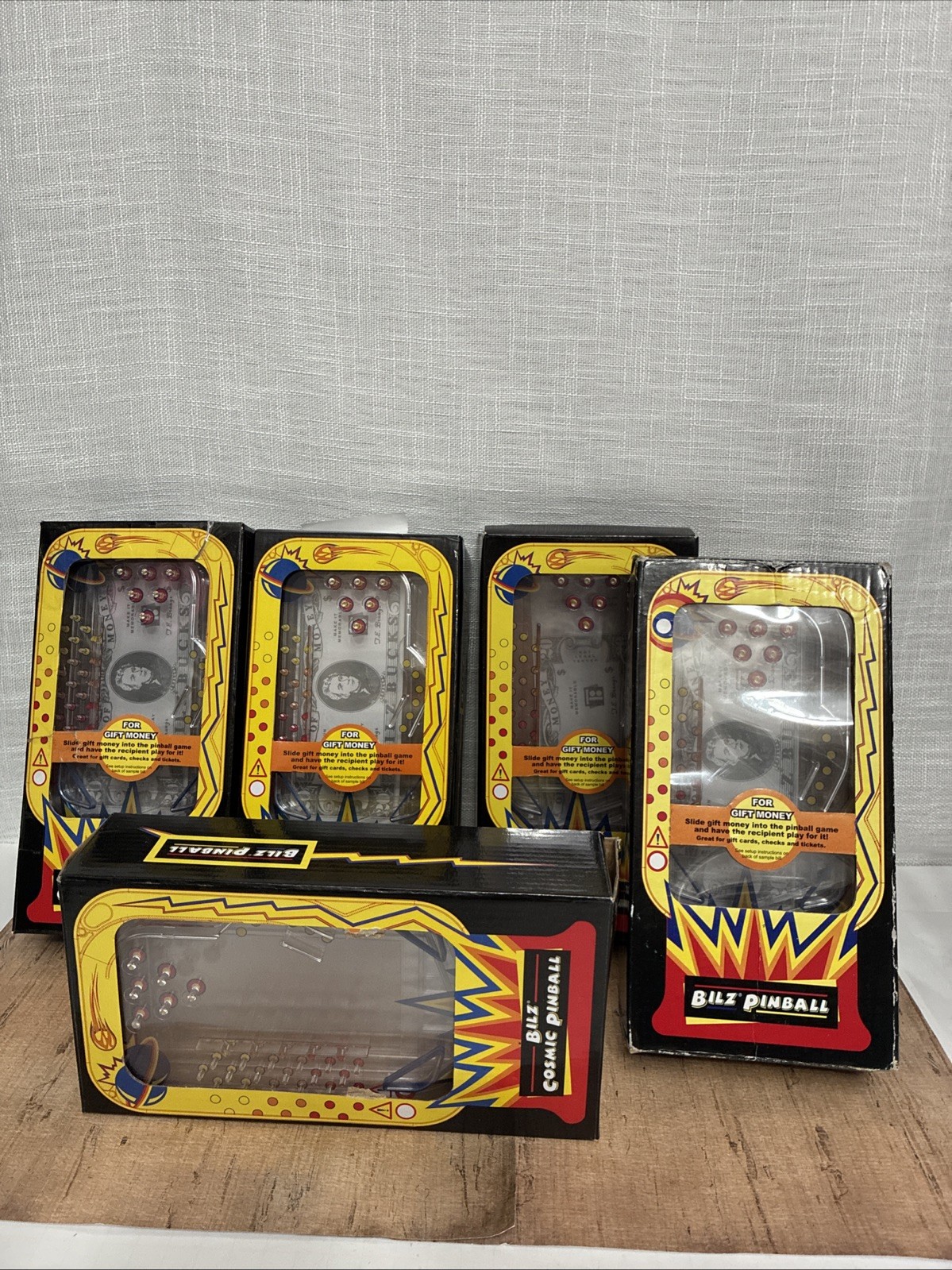 Vintage Blitz Cosmic Pinball Game 2007 Lot Of 5 Preowned Gently Boxes Have Wear