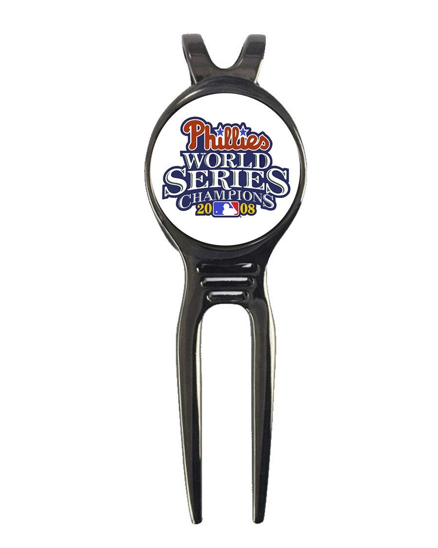 Philadelphia Phillies 2008 World Series Golf Ball Marker + Black Divot Tool