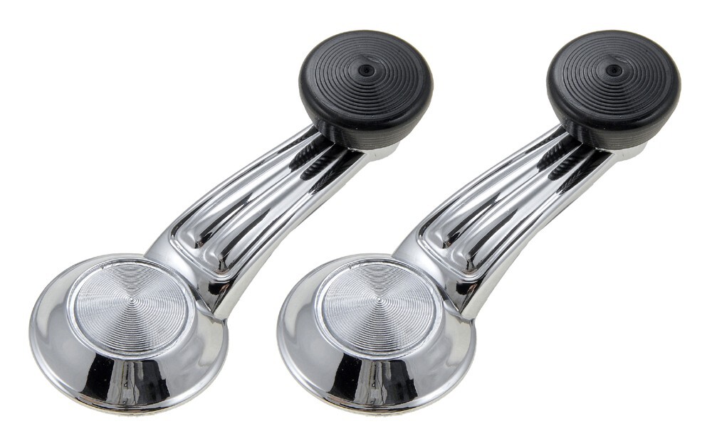 NEW LatchWell Window Crank Handle PAIR Black Knob / FOR LISTED CHEVROLET MODELS