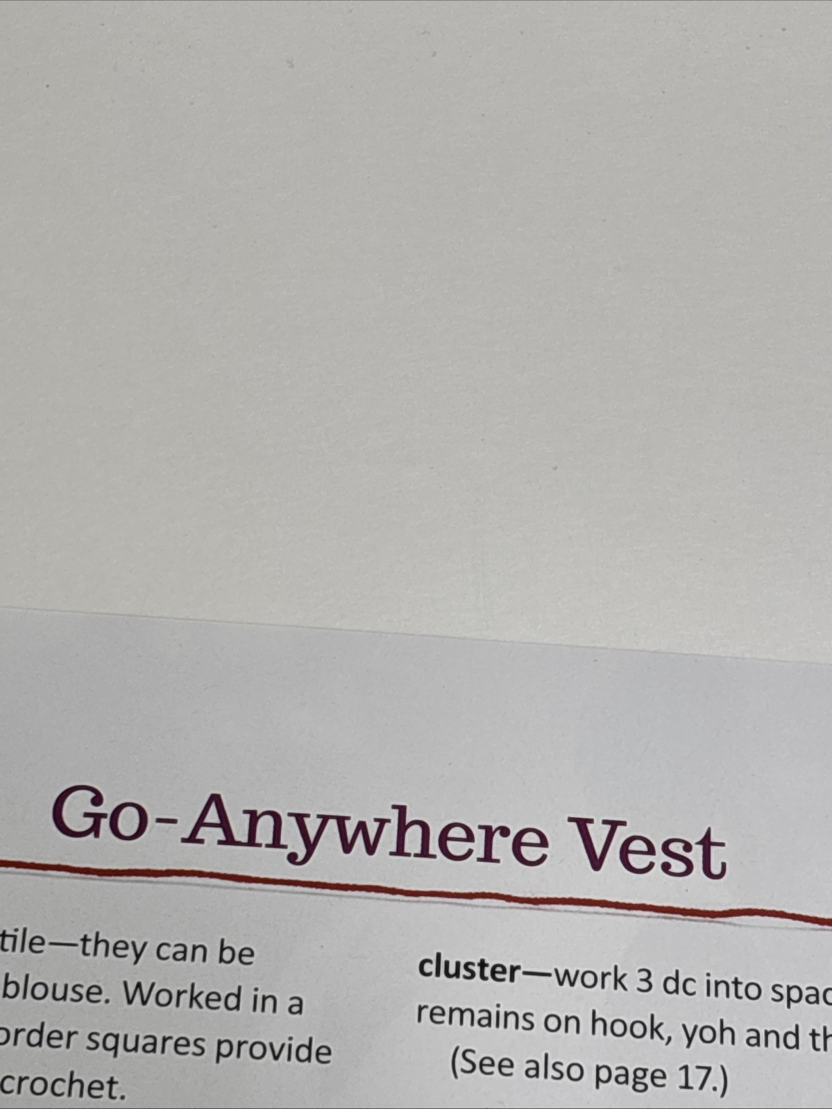 Go Anywhere Vest Crochet Pattern Page From Book