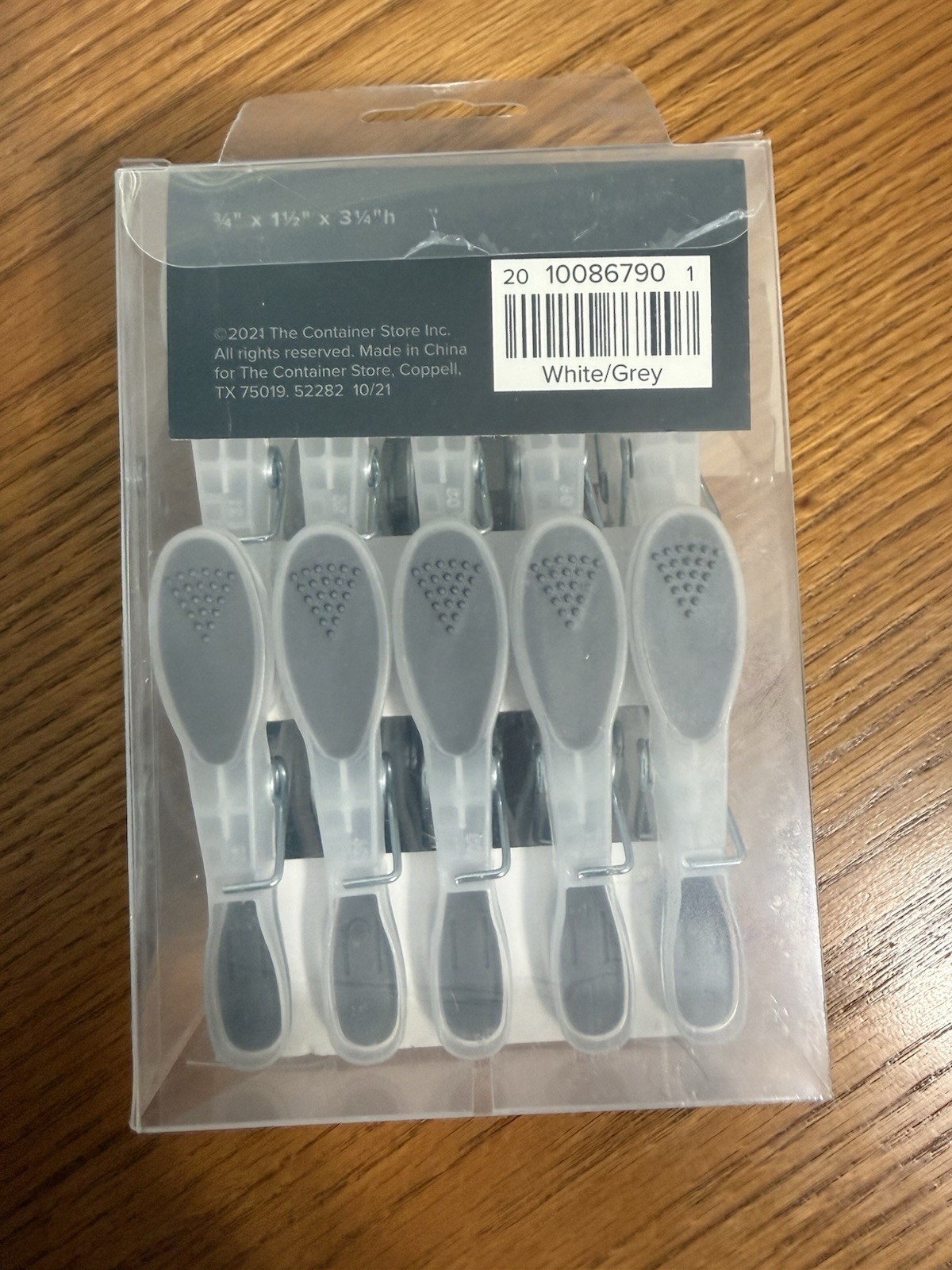 Container Store Nonslip Plastic Clothes Pins New 20 Count