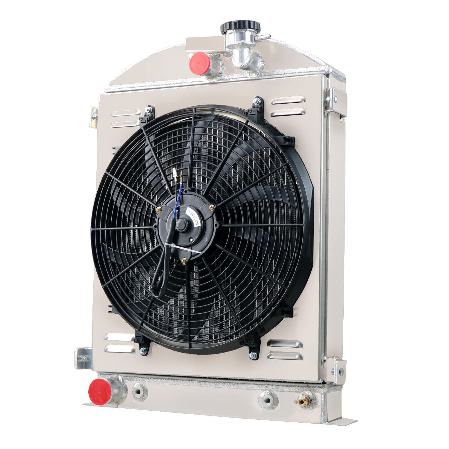 4 Row Aluminum Replacement Radiator Shroud Fan for Model A Engine 1929-1931