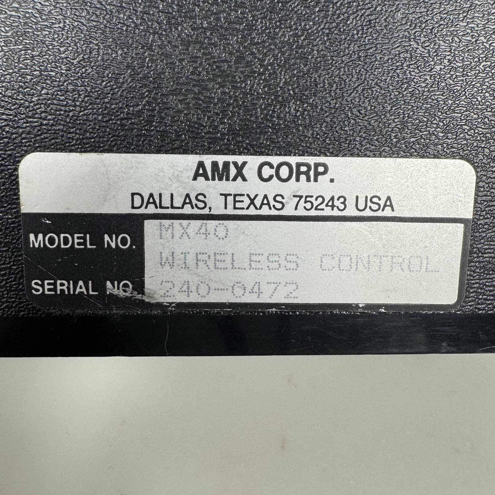AMX MX40A Wireless Projector Control - UNTESTED