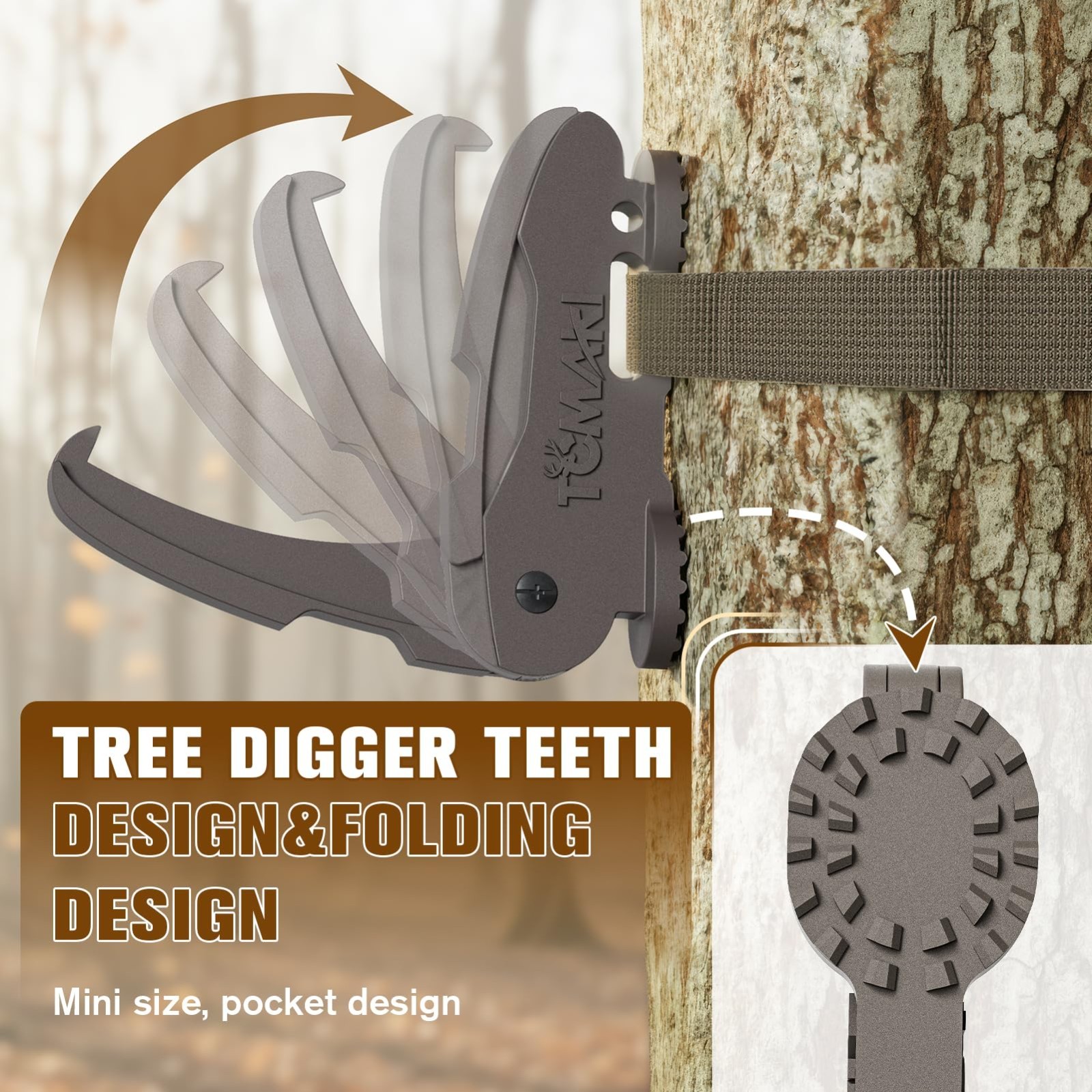 Saddle Hunting Bow Hanger Hook - Adjustable Bow Hangers, Tree Accessories, Strap