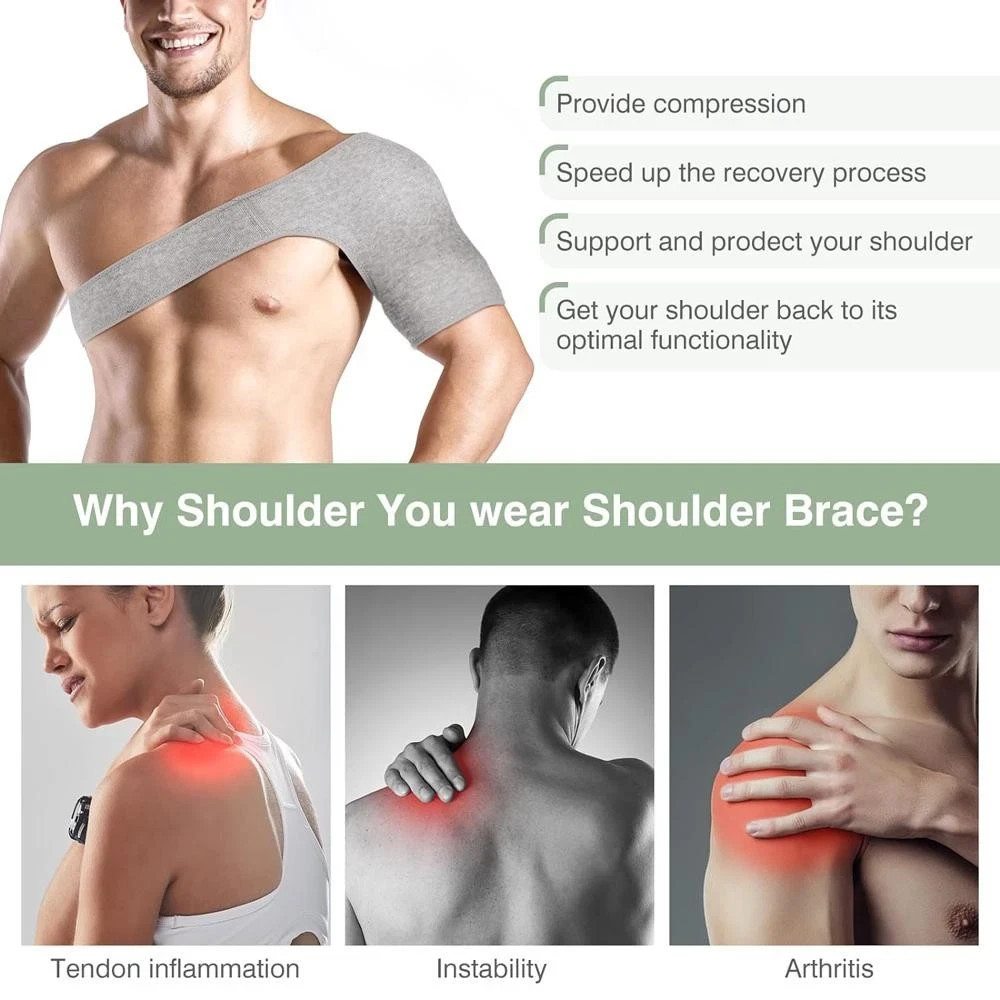Compression Shoulder Brace, Shoulder Support Brace, AC Joint Rotator Cuff Brace~