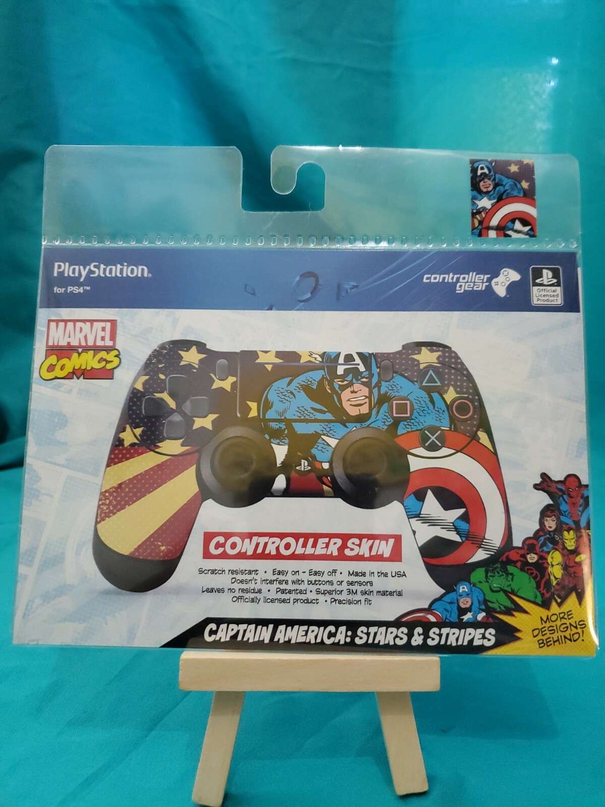 Marvel Comics PS4 Controller Gear Skin - Captain America - Stars & Stripes NEW