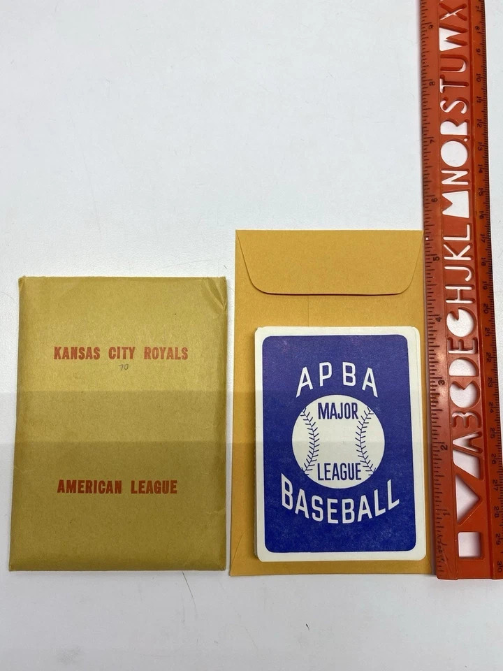1959 APBA Baseball Printed Storage Envelopes with Stats and Logo.
