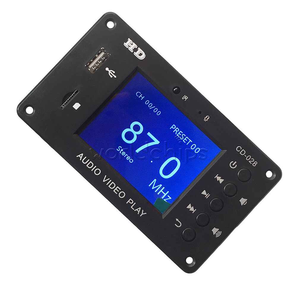 2.4'' MP5 Stereo Audio-Decoder Board 5.0 Bluetooth Calls HD Video Player