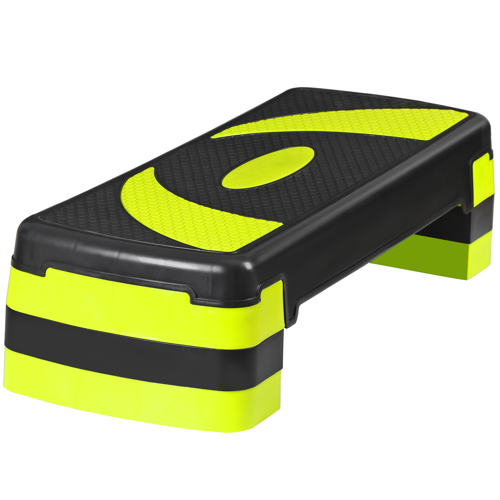 31" Exercise Step Platform Adjust Aerobic Step Platform Workout Stepper Yellow